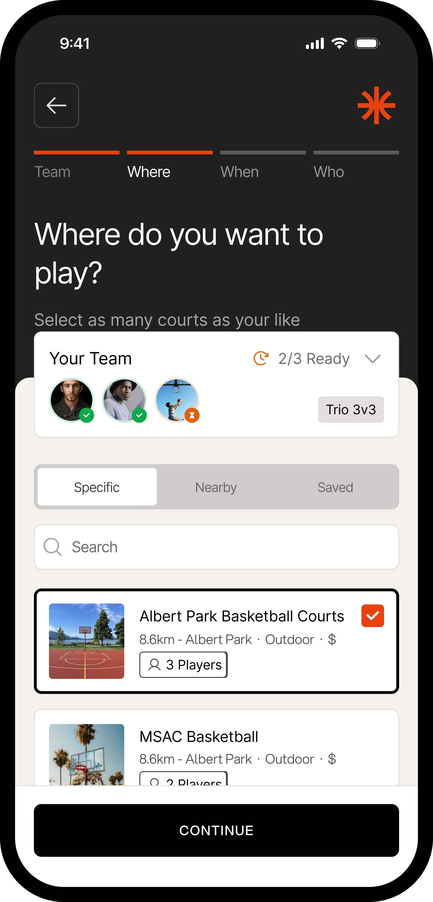 Halfcourt app: Where