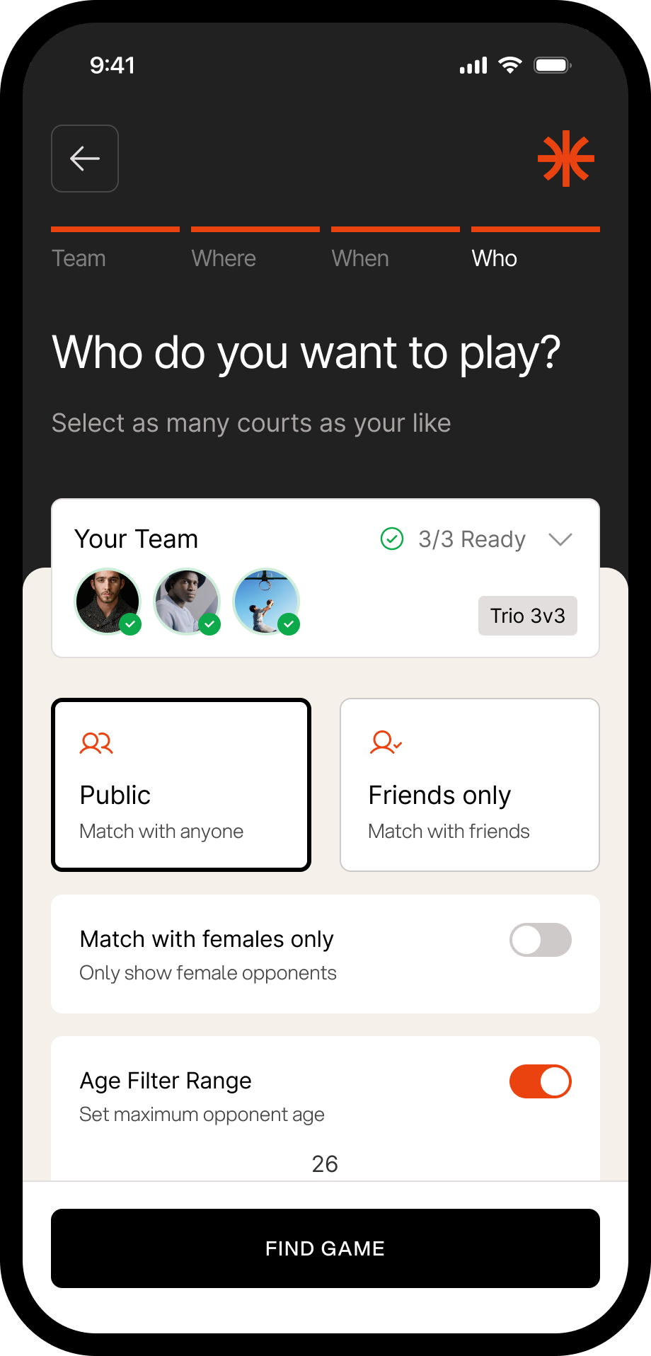 Halfcourt app: Who